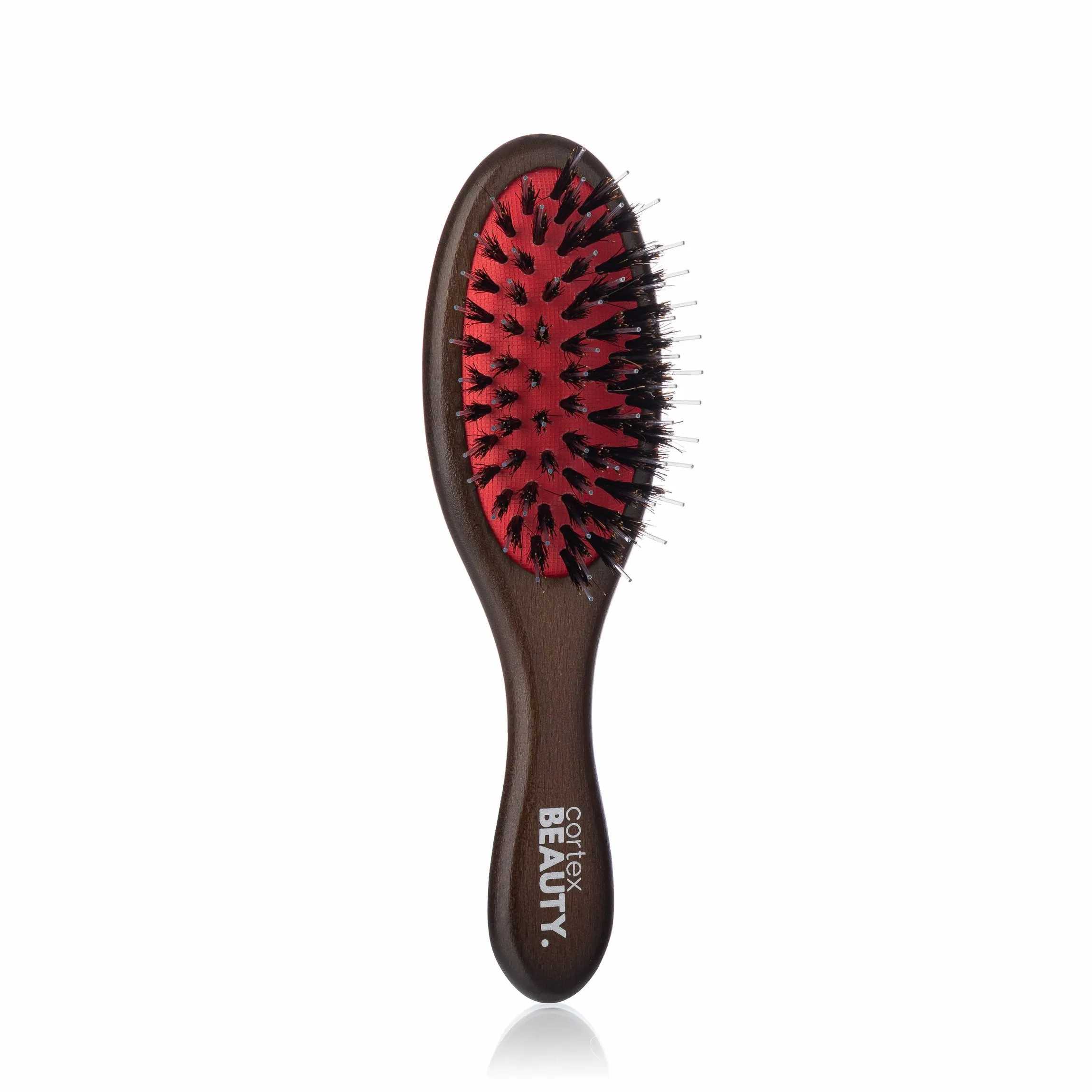 2" Travel Wooden Paddle Brush - Amber Wood