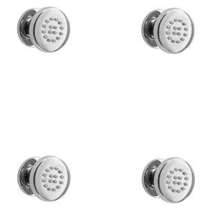 4 x round shower body jets - chrome