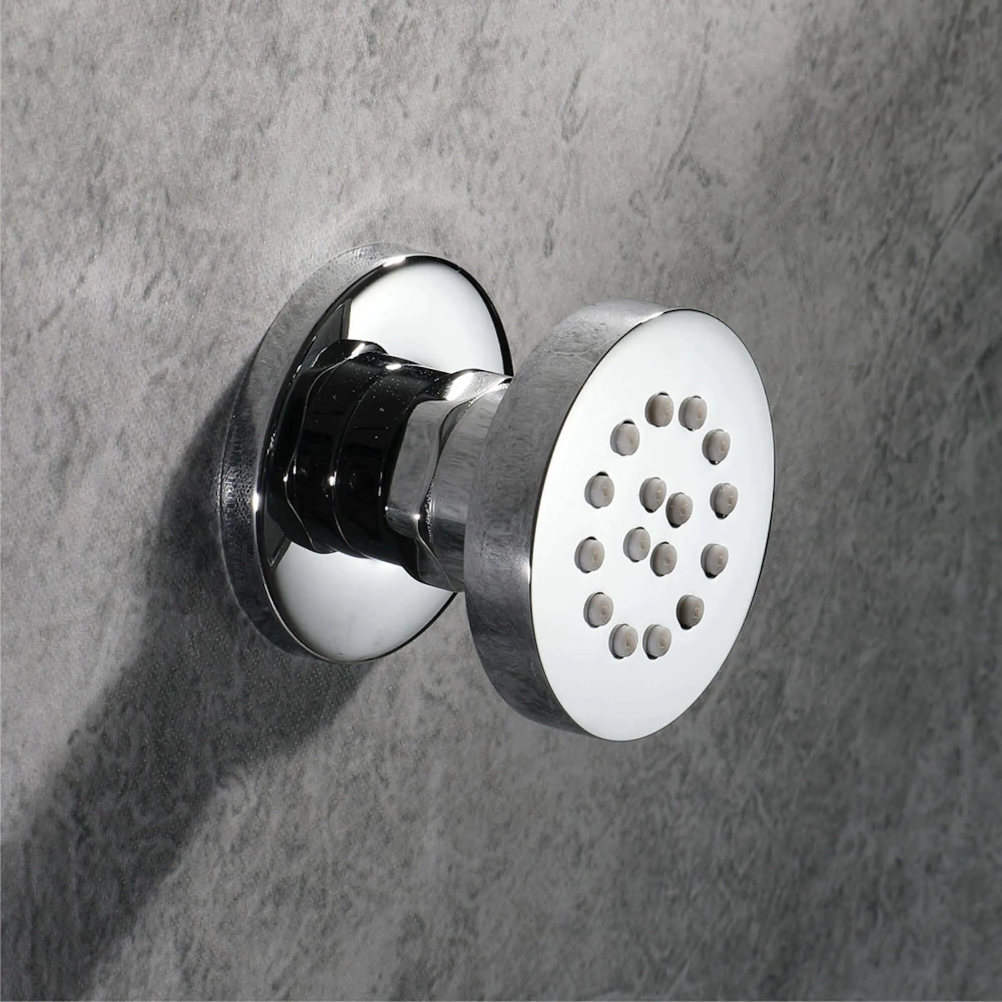 4 x round shower body jets - chrome