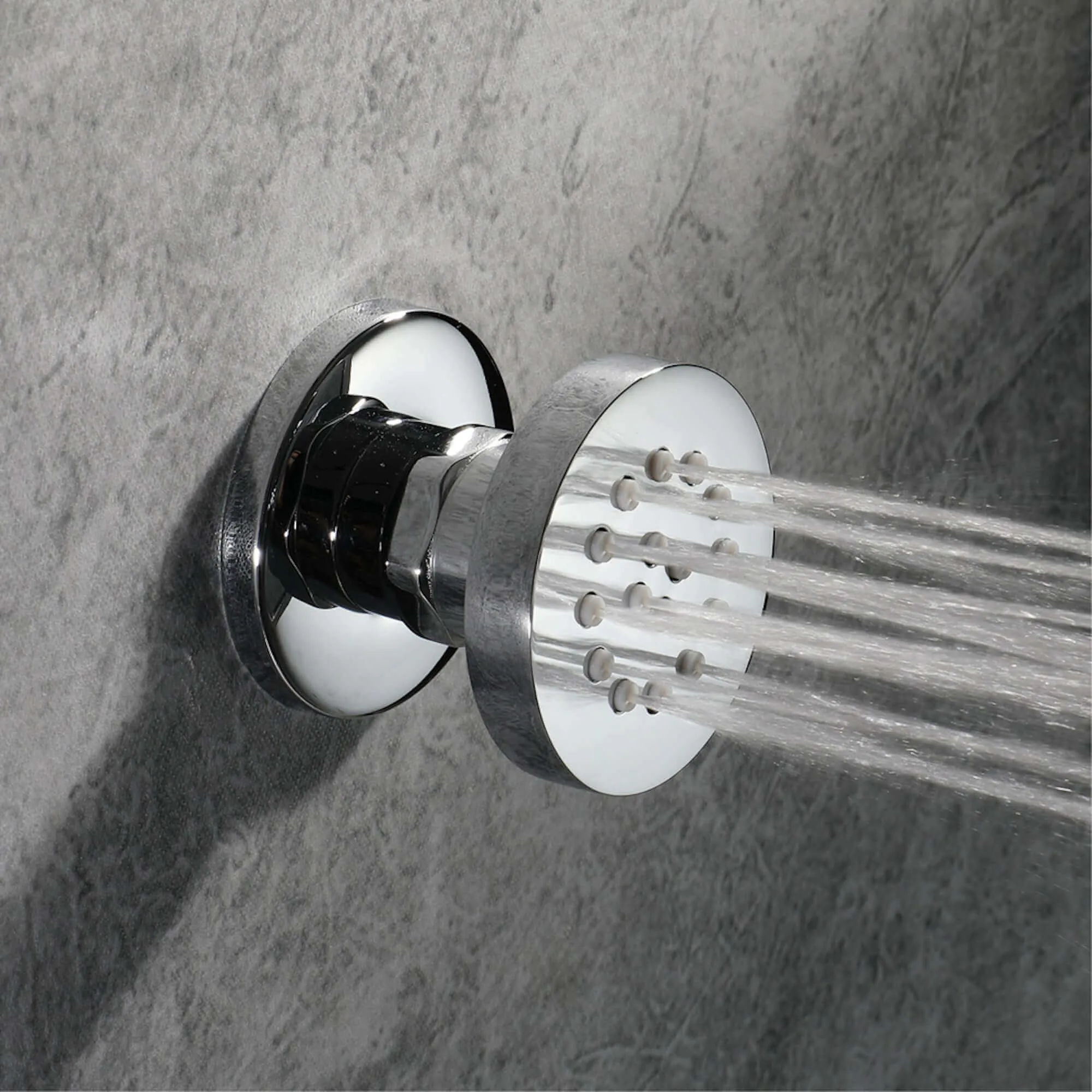 4 x round shower body jets - chrome