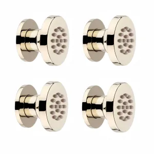 4 x round shower body jets - gold