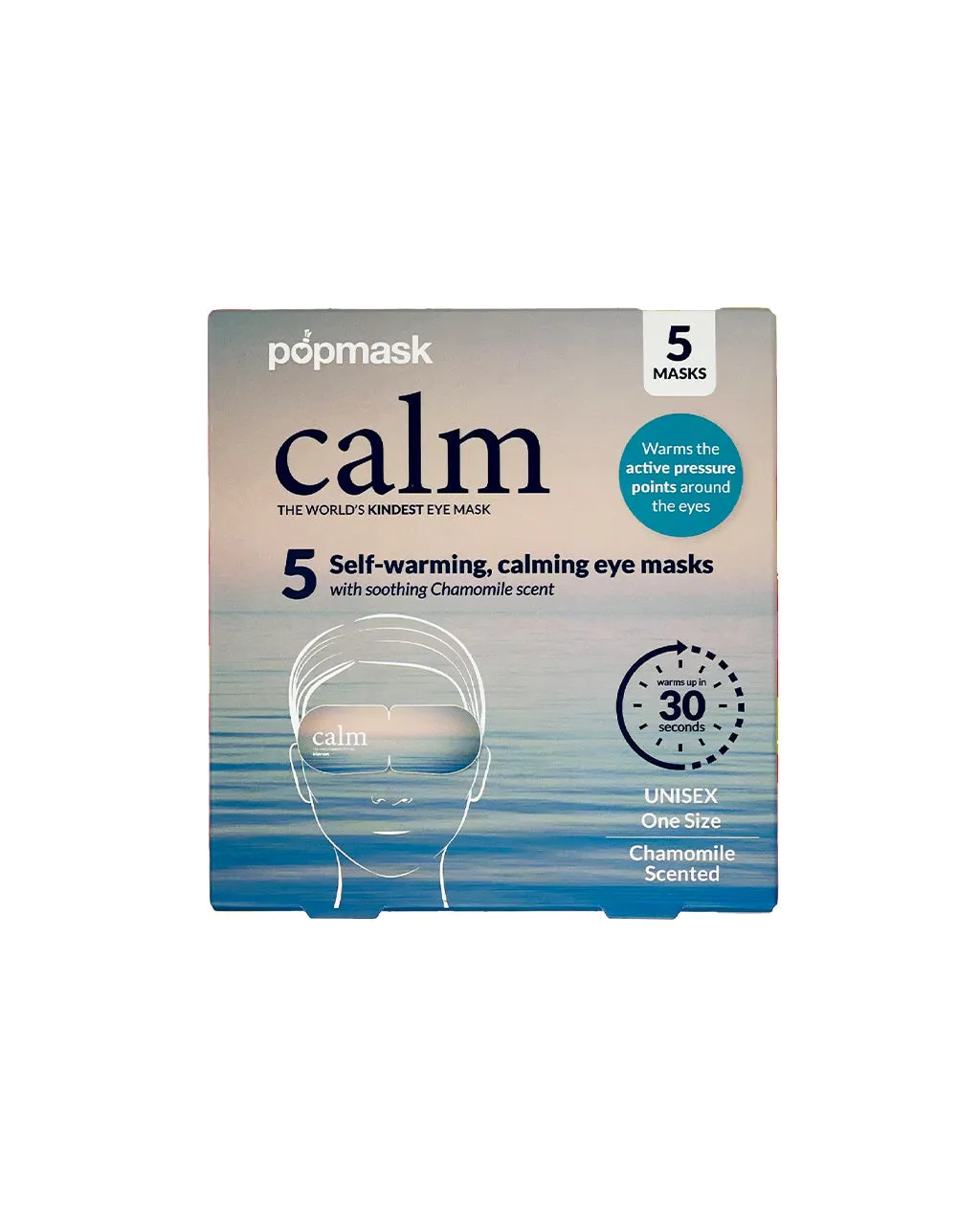 Calm Self-Warming Chamomile Scented Sleep Masks - Set of 5