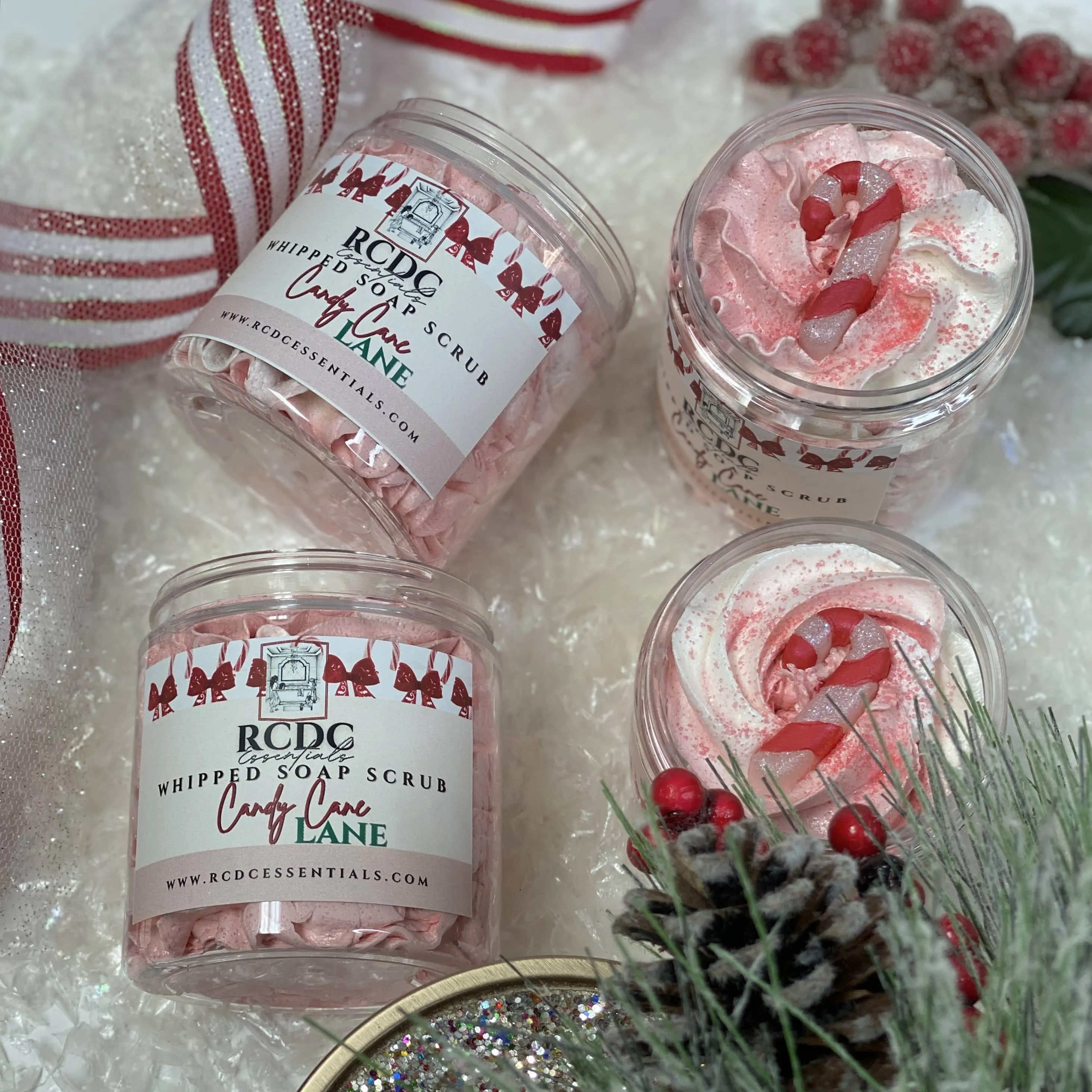 Candy Cane Lane ~ Whipped Soap Sugar Scrub