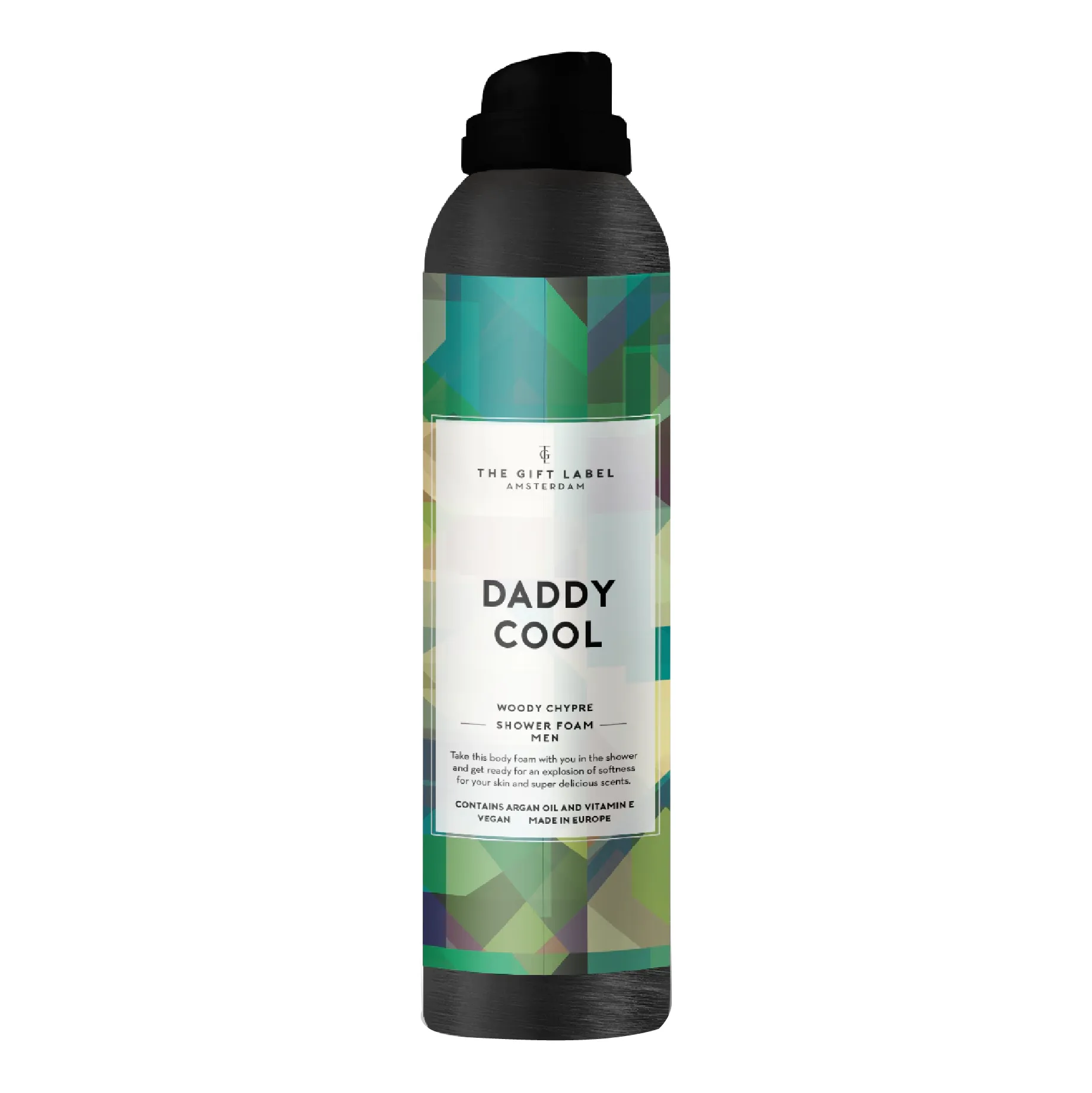 'Daddy Cool' Geometric Shower Foam for Him | Woody Chypre | 200ml