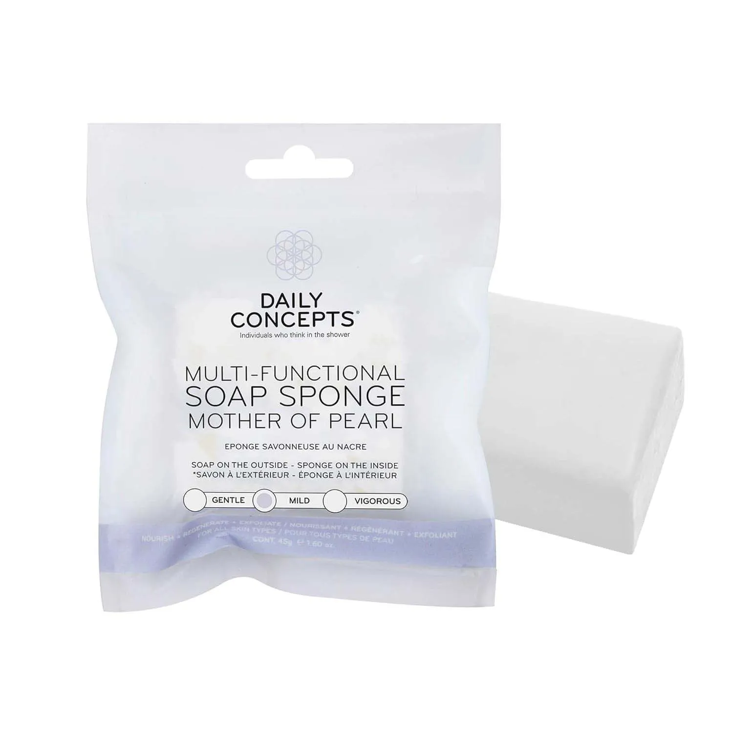 Daily Concepts Multi-Functional Soap & Sponge Mother Of Pearl 1.6oz/ 45g