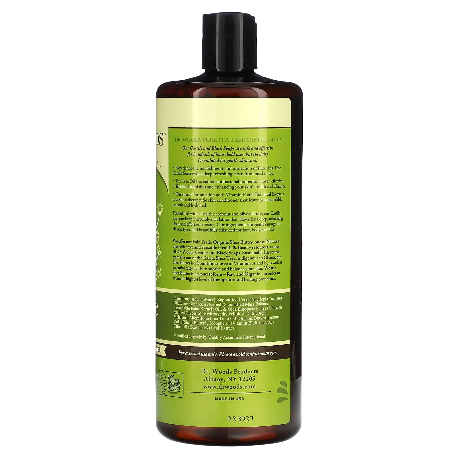 Dr. Woods Tea Tree with Shea Butter Castile Liquid Soap