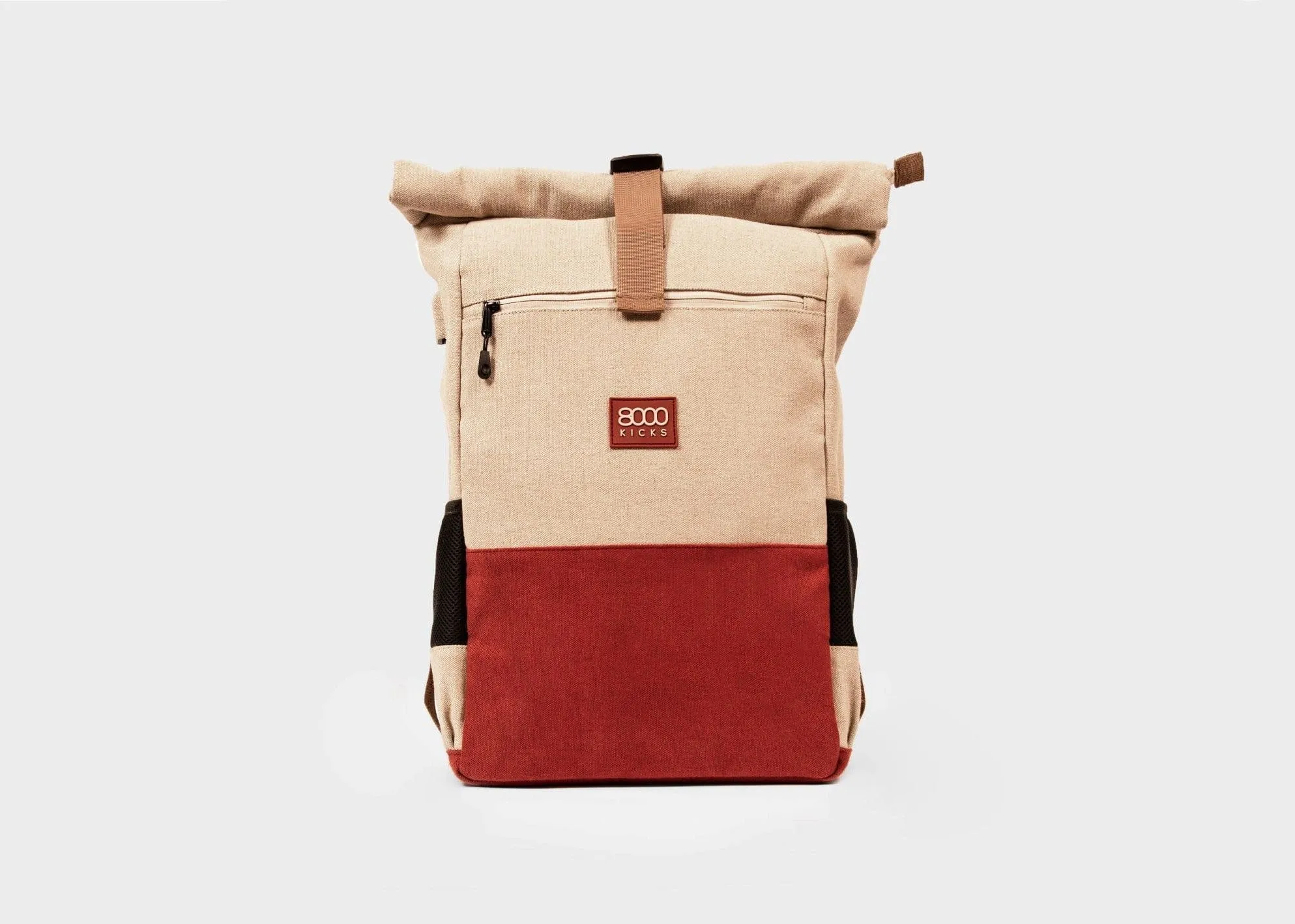 Everyday Vegan Hemp Backpack | Beige & Red