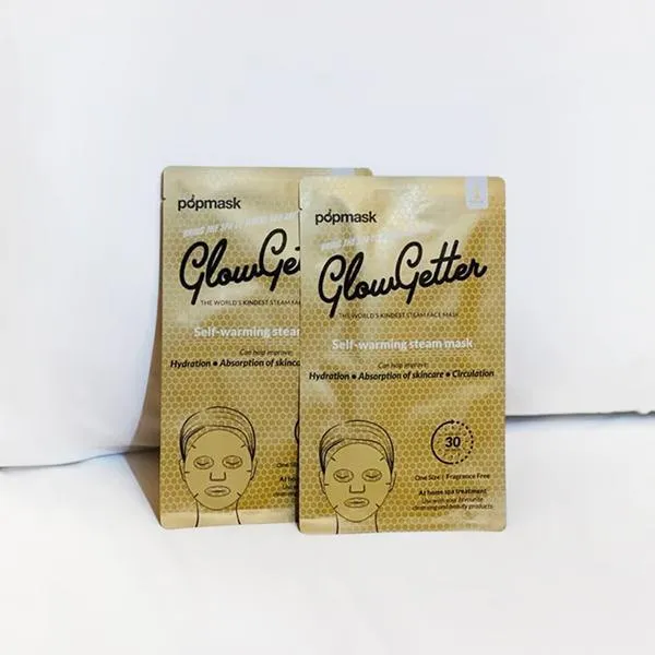 Glow Getter Full-Face Mask – MULTIPACK (9 Masks) | Self-Warming Facial Mask for De-Puffing, Stress Relief & Relaxation