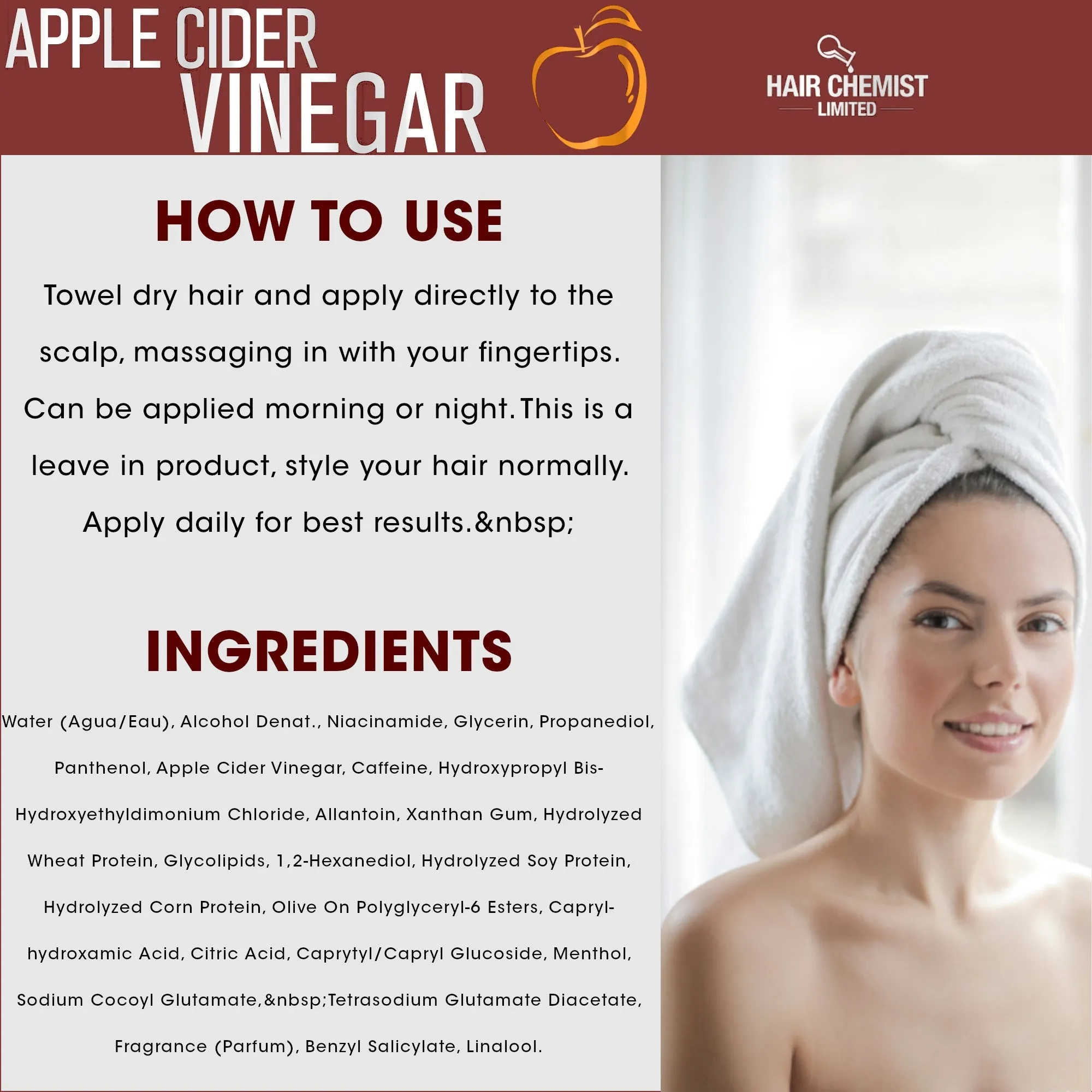 Hair Chemist Apple Cider Vinegar Revitalize & Clarify Revitalizing Scalp Stimulator 7.1 Ounce