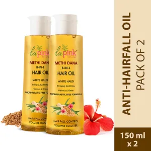 Hair Oil | Bhringraj, Hibiscus & Onion | Methi Dana | 8-in-1 | Hair Fall Control | 150 ml | Set Of 2