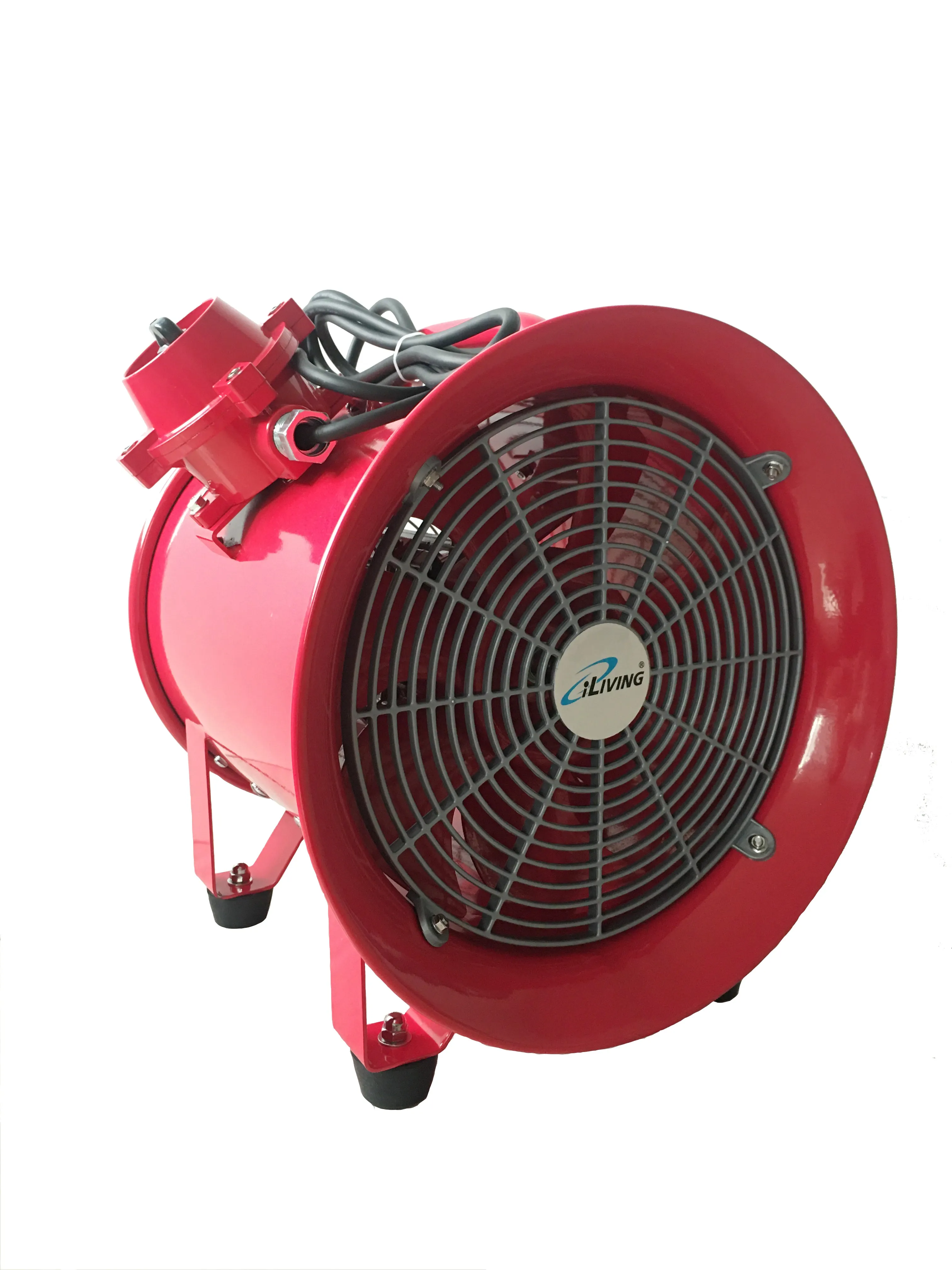 iLIVING - ILG8EF12EX Explosion Proof Utility High Velocity Blower, Fume Extractor, Portable Exhaust and Ventilator Fan, Air Ventilation with 2720 CFM, 3300 RPM (12 Inch)