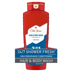 Old Spice High Endurance Men's 3-in-1 Shampoo Conditioner & Body Wash, 24 fl oz