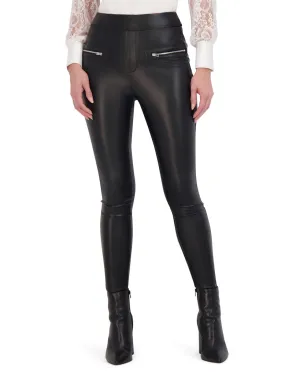 Ookie & Lala Butter Vegan Leather Legging with Zipper Trim