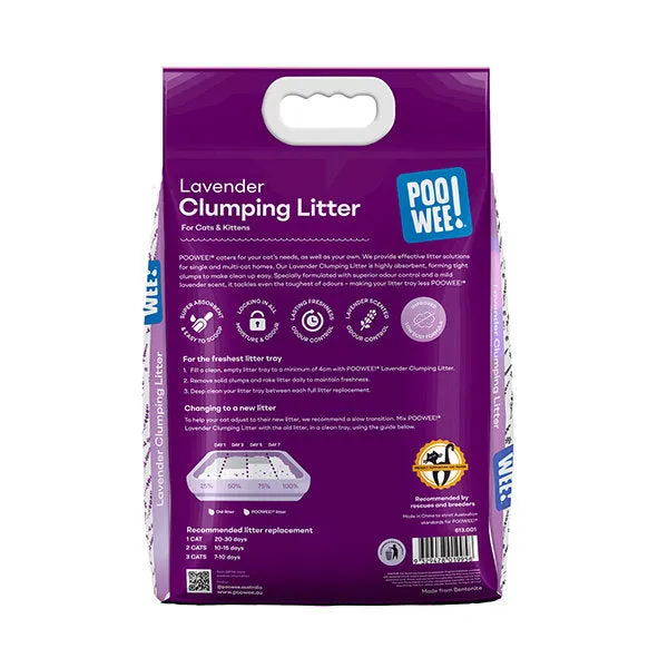 POOWEE Lavender Clumping Cat Litter 15kg