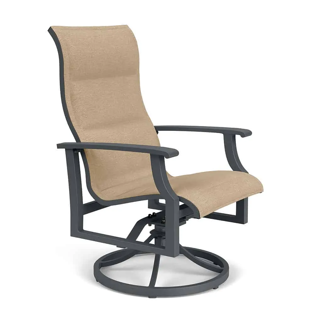 Rockport Padded Sling Swivel Dining Chair