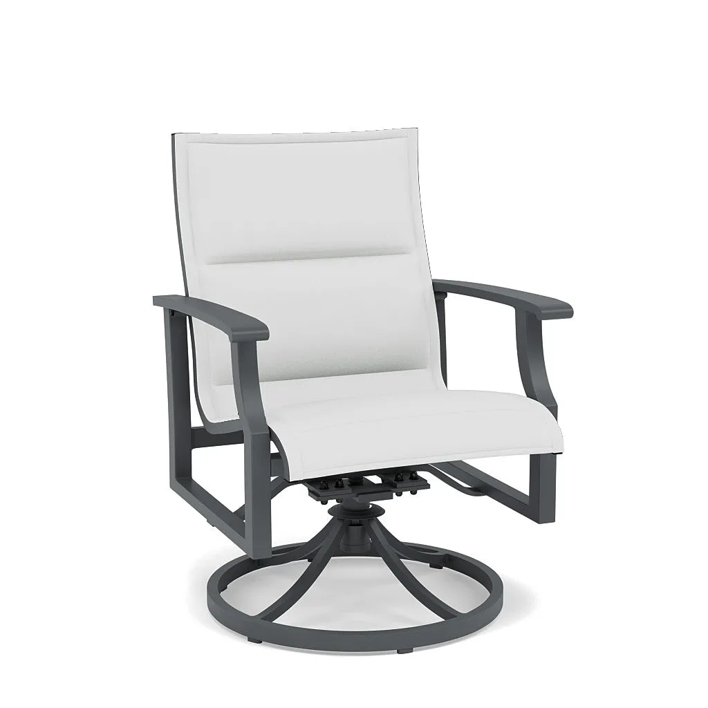 Rockport Padded Sling Swivel Dining Chair