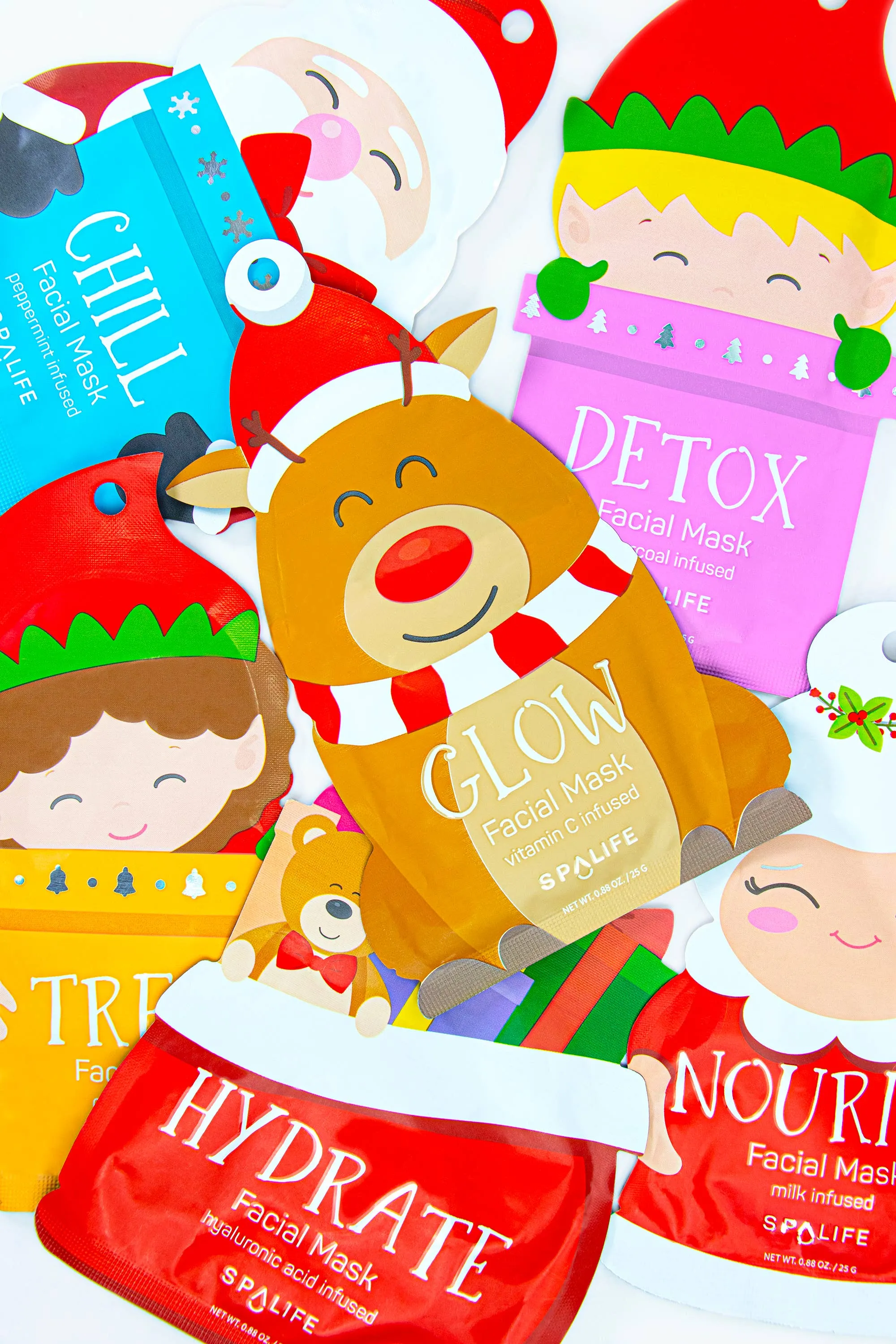 Santa's Squad 6 Piece Sheet Mask Gift Set