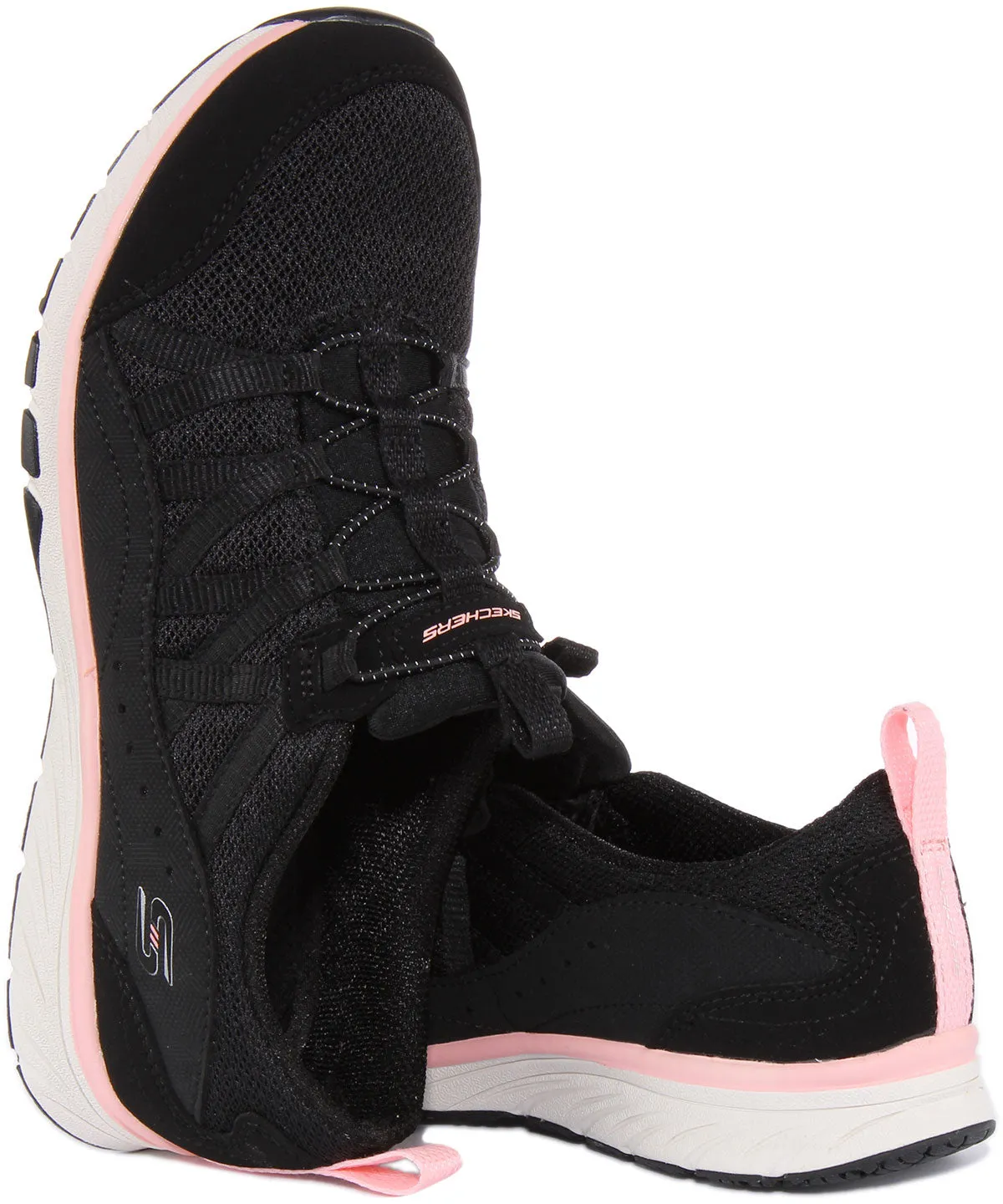 Skechers Gratis Sports In Black White For Women