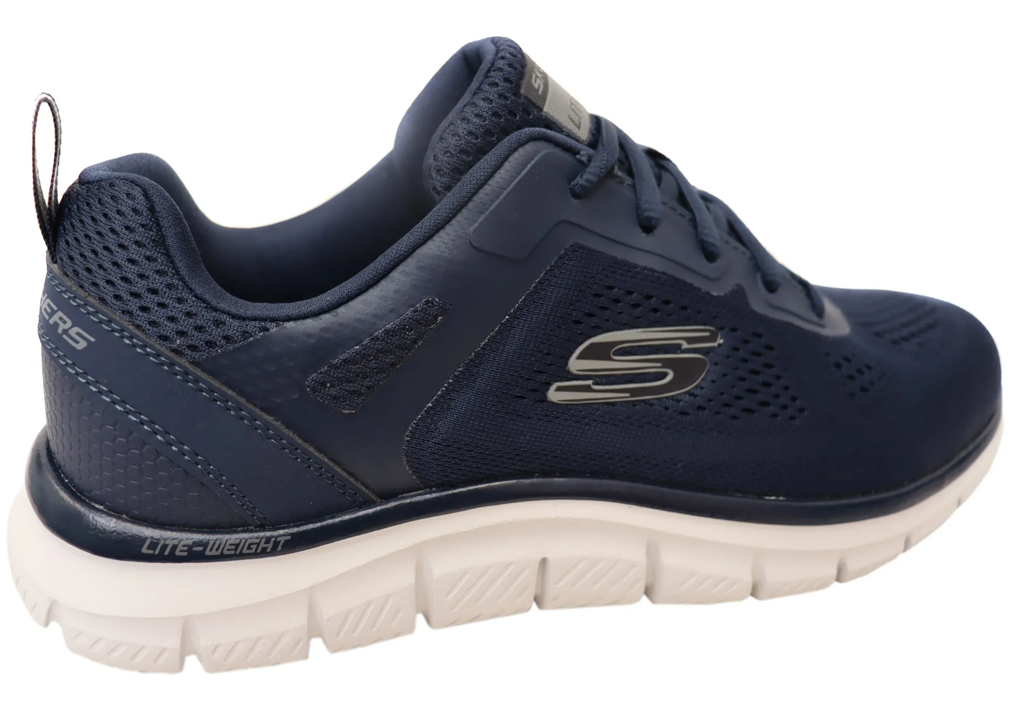 Skechers Mens Track Broader Memory Foam Lace Up Shoes