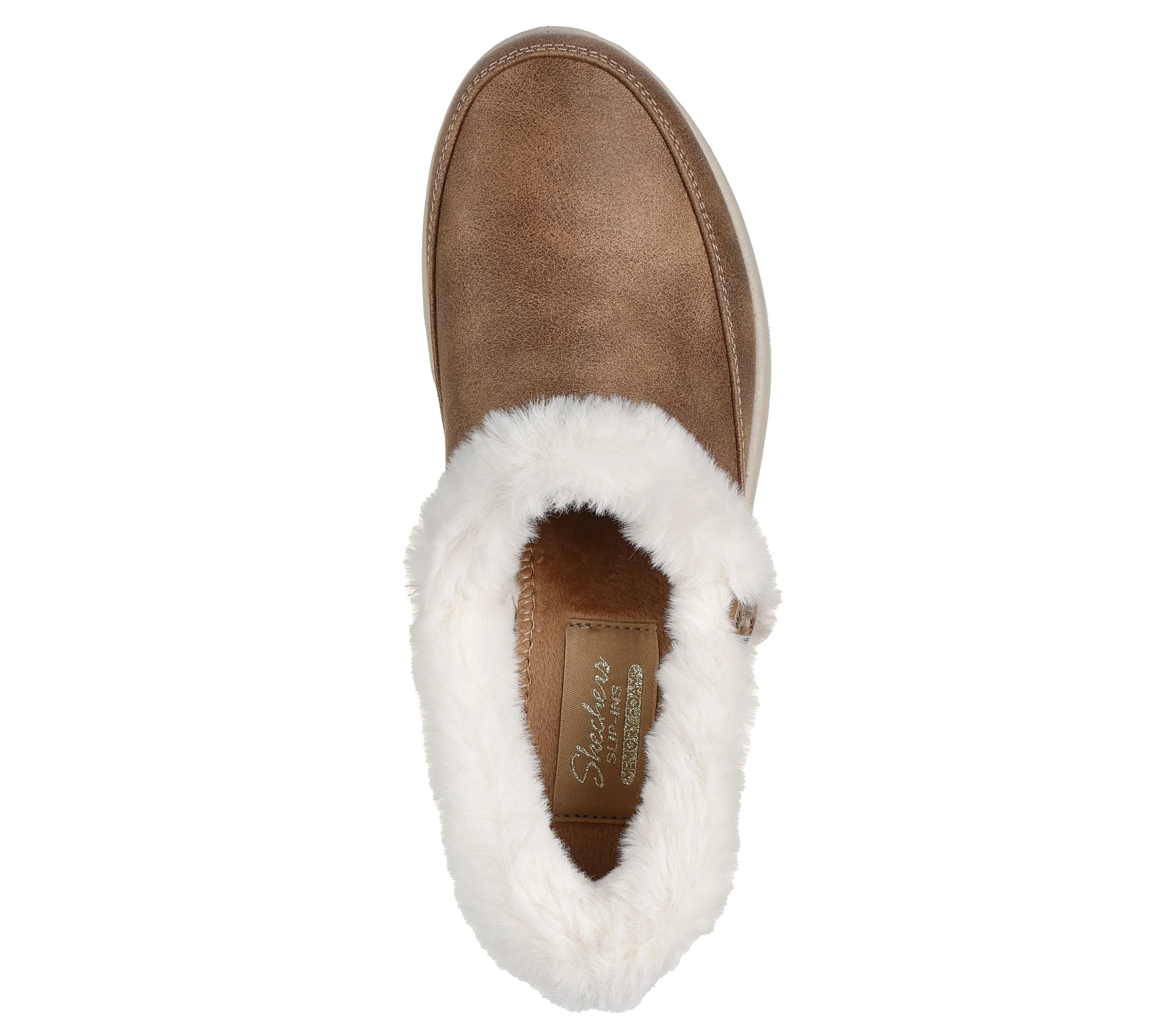 Skechers Women's Cozy Escape Fur Slipper - Chestnut 168114