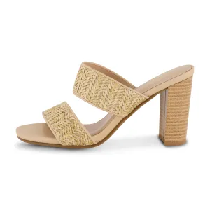 Tosh Two Band Raffia Sandal