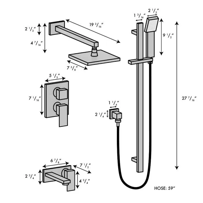 ZLINE Bliss Shower System in Polished Gold (51-0069-PVDG)